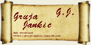 Gruja Jankić vizit kartica